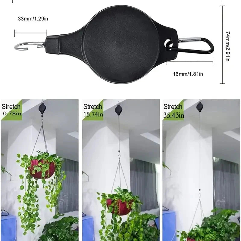 2-Piece: Telescopic Lifting Hooks for Garden Pots