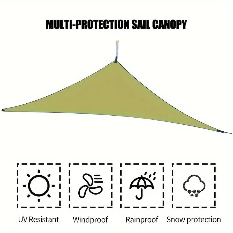 Durable Outdoor Sun Shade Sail for Terrace, Yard, Deck, and Garden - Waterproof and UV Resistant Triangle Canopy