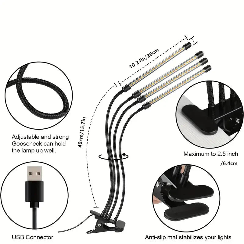 Grow Lights for Seed Starting Auto ON & Off Full Spectrum LED Plant Lights with Timer