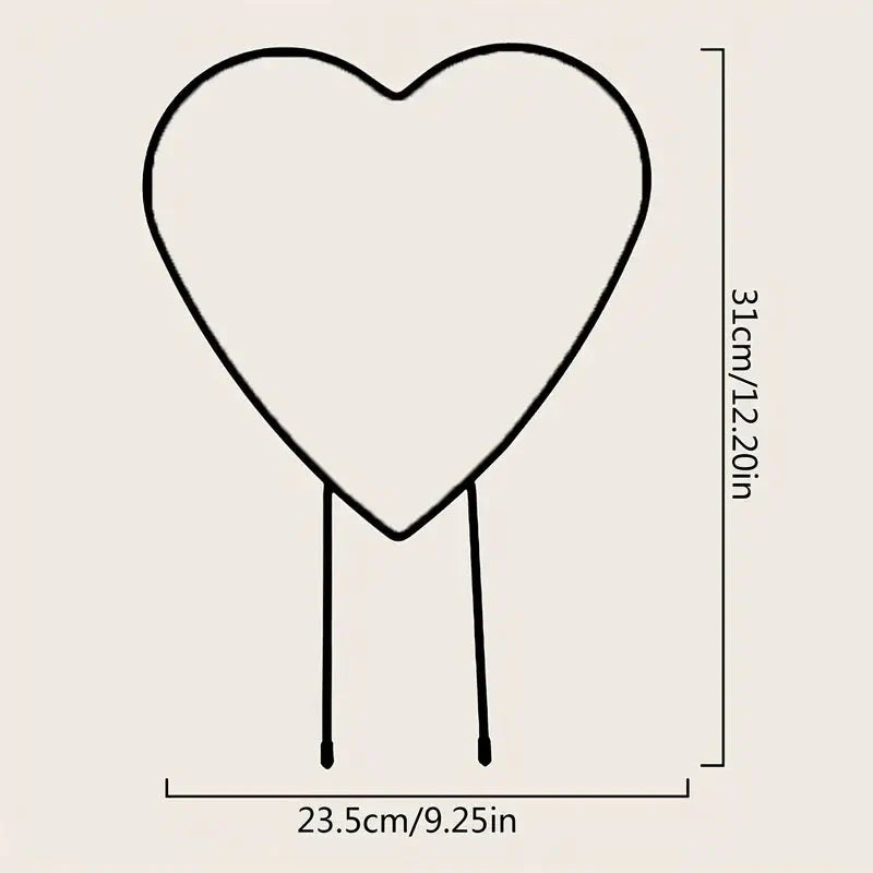 2-Pack: Heart-Shaped Plant Support Stake