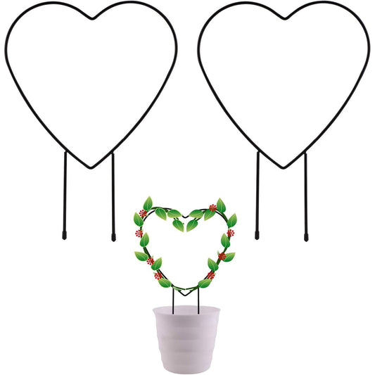 2-Pack: Heart-Shaped Plant Support Stake