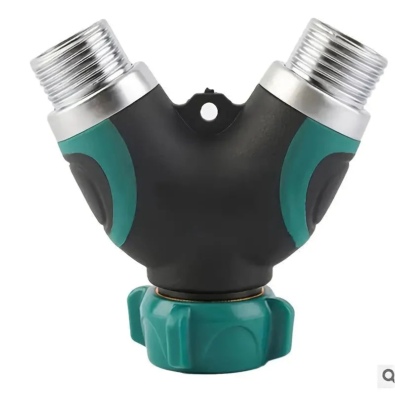 Hose Splitter 2 Way 3/4" Faucet Y Connector with Shut-off Valve
